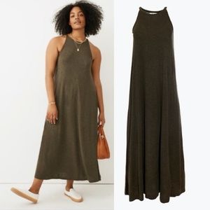 NWT Madewell Cami Midi Dress Heather Olive Size M